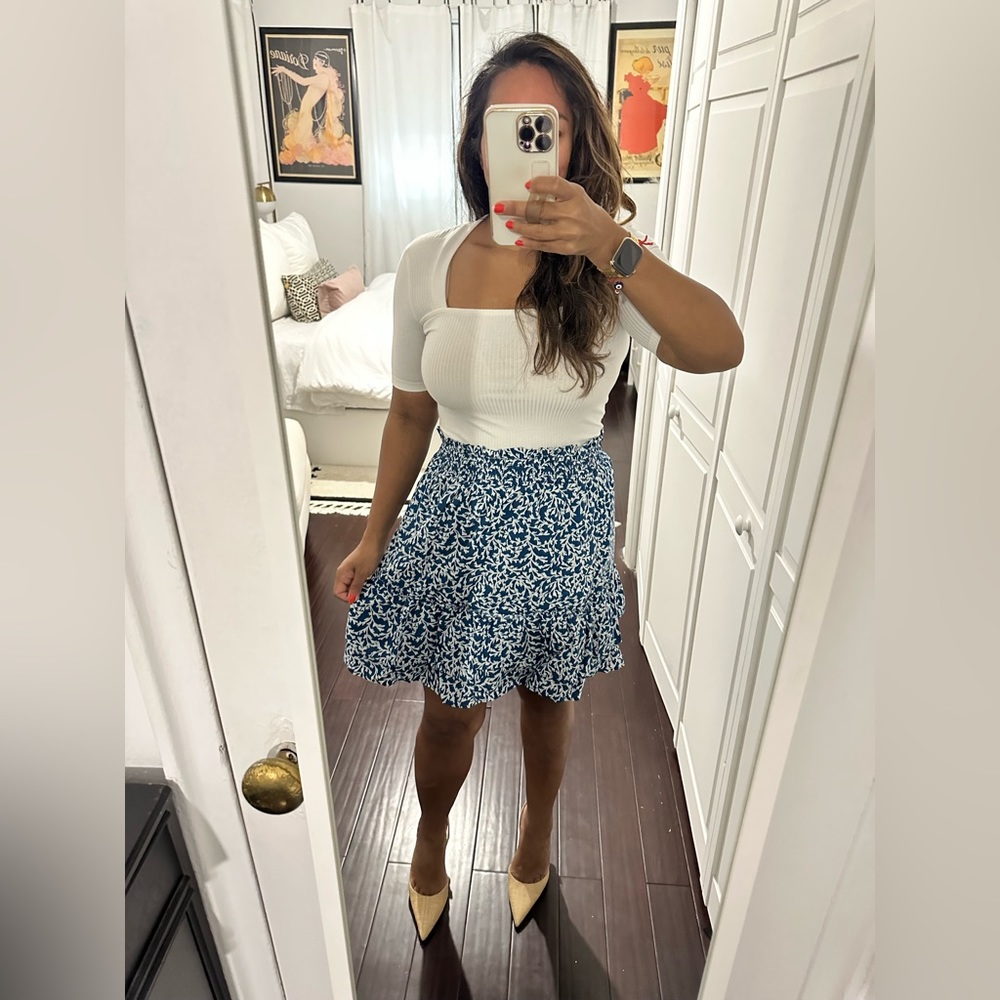 J Crew Ruffled mini skirt